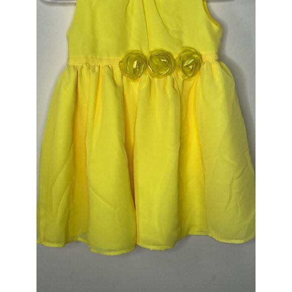 Carters Baby Girls 18M Yellow Rosette Dress Sleeveless Sundress Spring Summer - Picture 3 of 15